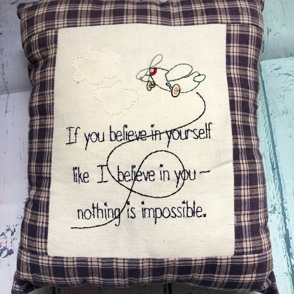 Pillow with Detailed “if you believe in yourself”